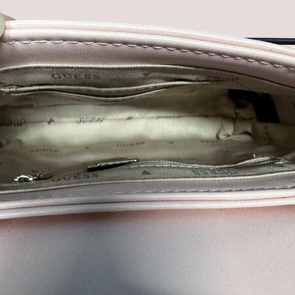 Guess Mini Crossbody Top Handle Bag - Light Pink Faux Leather - Picture 3 of 3